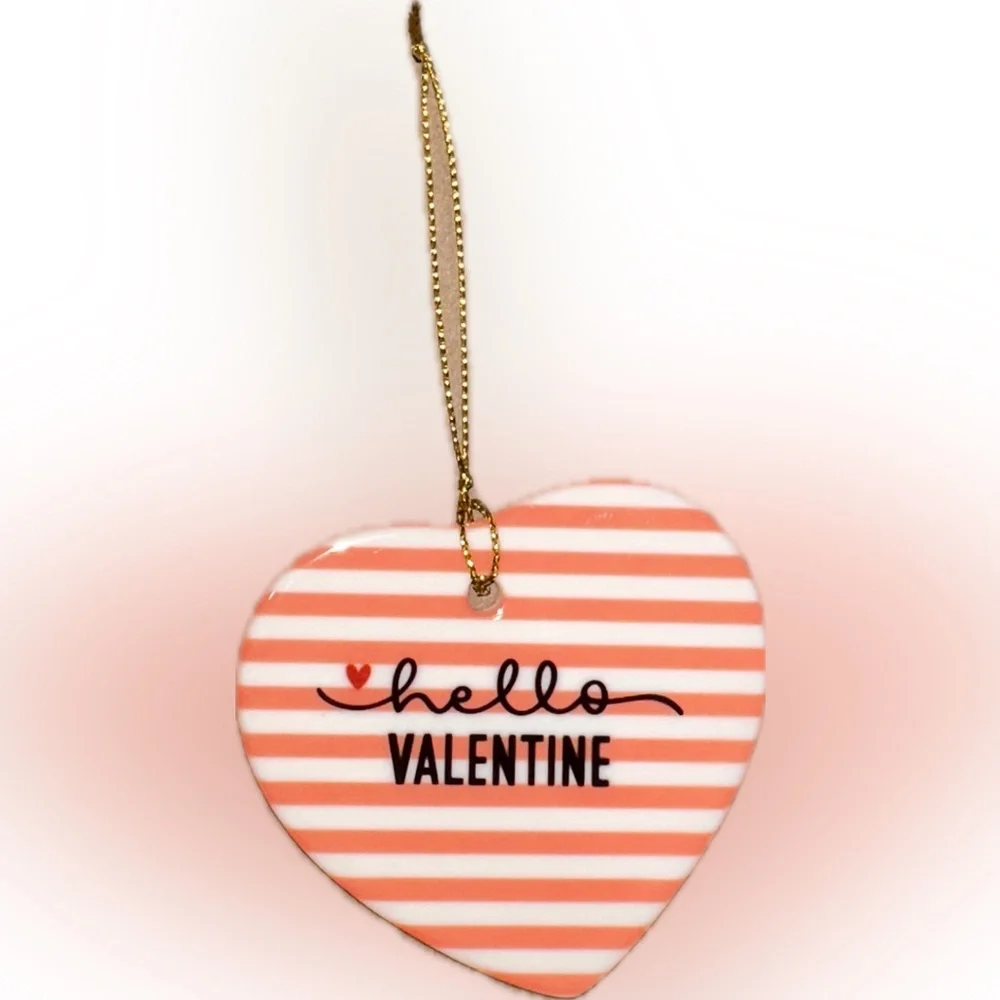 Striped Heart Ornament